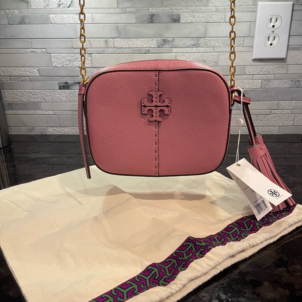 Tory Burch McGraw Camera Bag in Pink Magnolia